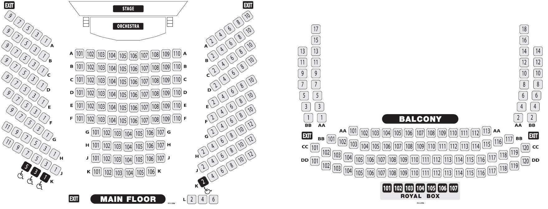 Drury Lane Theater Seating Chart